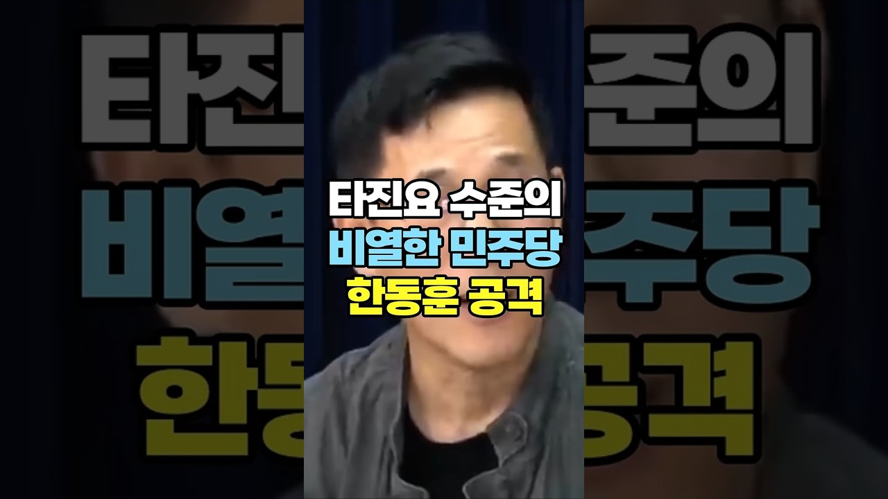 타진요 수준의 비열한 민주당 한동훈 공격