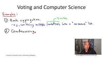Incentives in Computer Science (Lecture 5.1: Voting and Computer Science)
