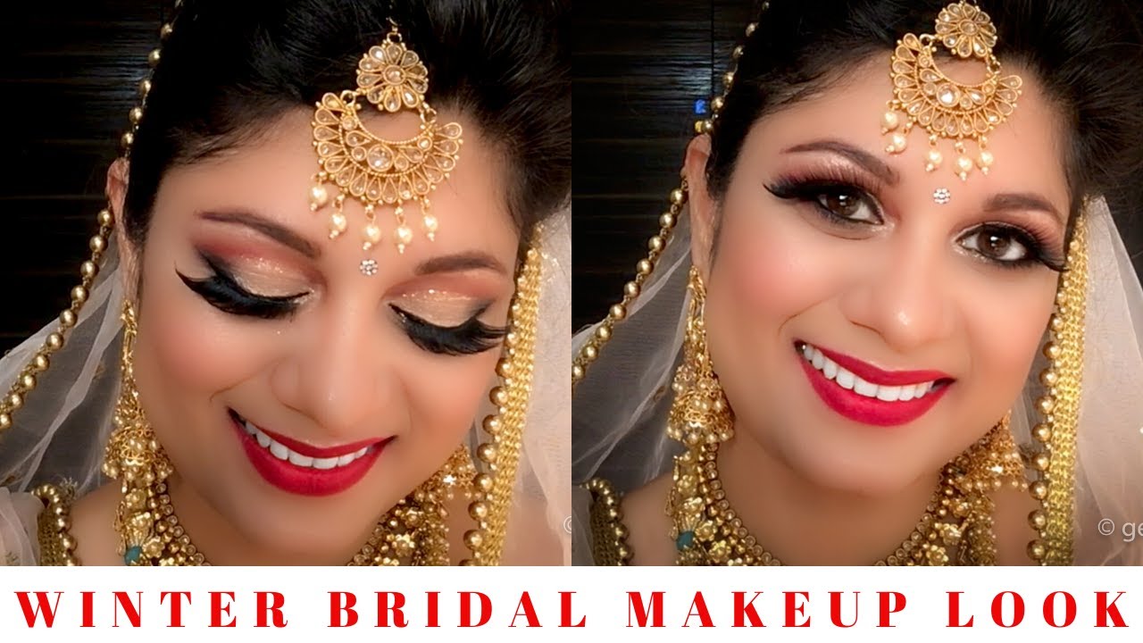 How To do Easy Winter Bridal Makeup Look ||Glowy, Moisturised