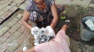 Mom Washing Little Girls Hair Relaxing Shampoo & Hair Wash Asmr