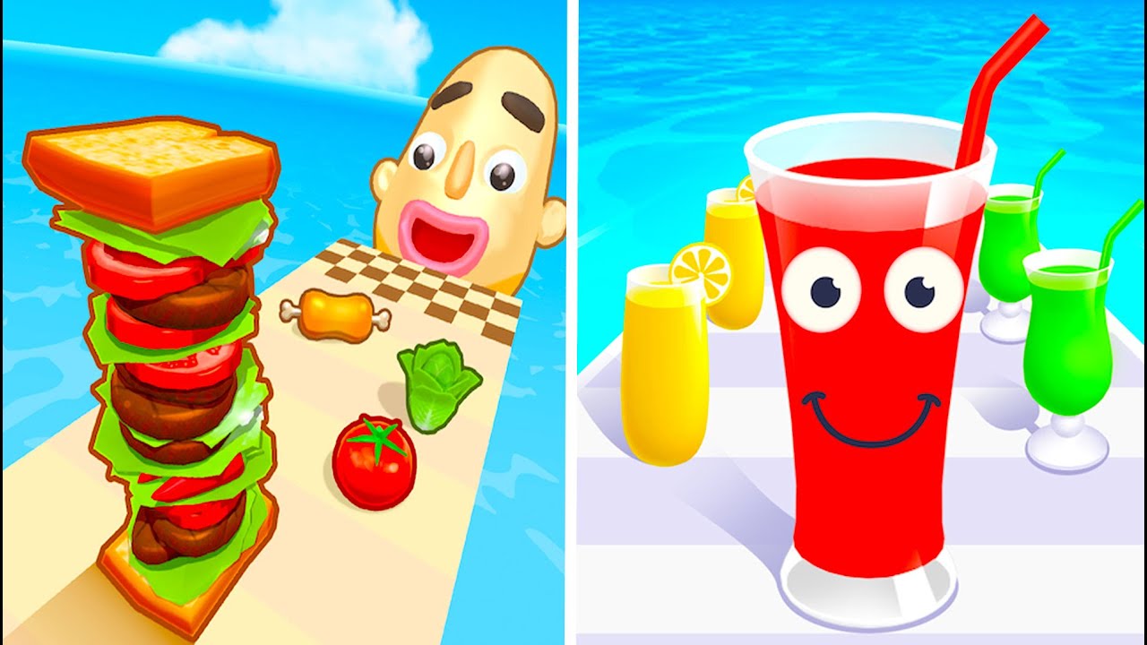 Sandwich Runner vs Juice Run 🍔🍔🍔 Walkthrough All New Max Update Mobile Gameplay SH8348