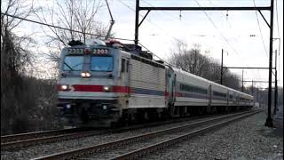 Information 2018021415 February 2018 SEPTA Silverliner V AEM-7 CSX Trenton Line Q300 Q032 intermodal light move Update