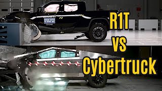 Tesla Cybertruck vs Rivian R1T vs Ford F-150 - Pickup Truck Crash Tests