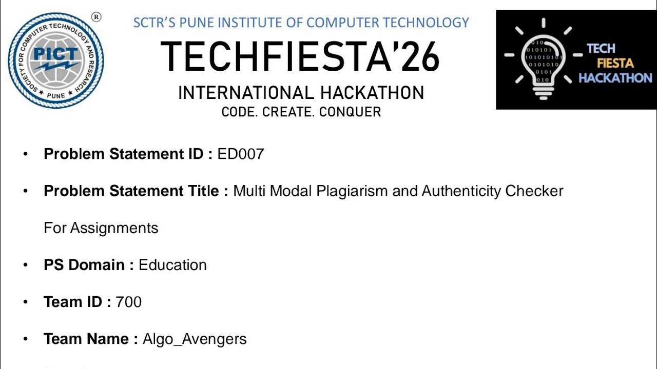 Multi Modal Plagiarism and Authenticity Checker for Assignments | Solution Video 💻 |