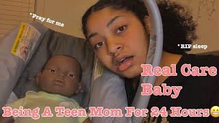 Being a Teen Mom For 24 Hours😮|Real Care Baby Project