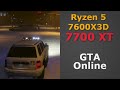 7600X3D + 7700XT - GTA Online 1440p High (Snow Edition)