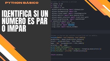 Ejercicios básicos de Python: determina si un número es par o impar