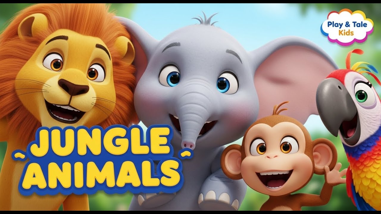 Jungle Animals 🐯🐘 | Learn Animal Names for Kids| Kids Moral story