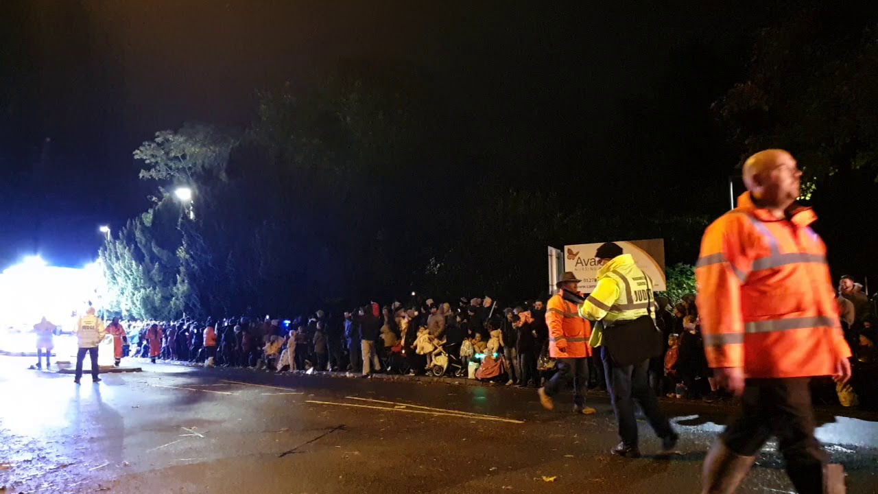 Some of the floats in Bridgwater carnival the longest illuminated one in Europe