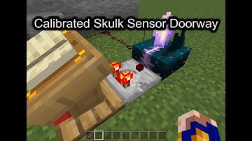 Minecraft Bedrock 1.20+ Calibrated Sculk Sensor Doorway