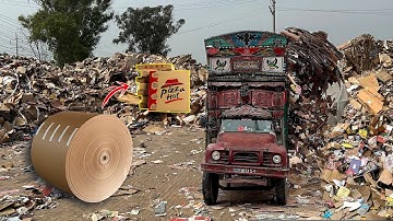 Amazing Process of Waste Cardboard Recycling to make Corrugated Pizza Boxes