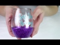 Glittered Stemless Wine Glass