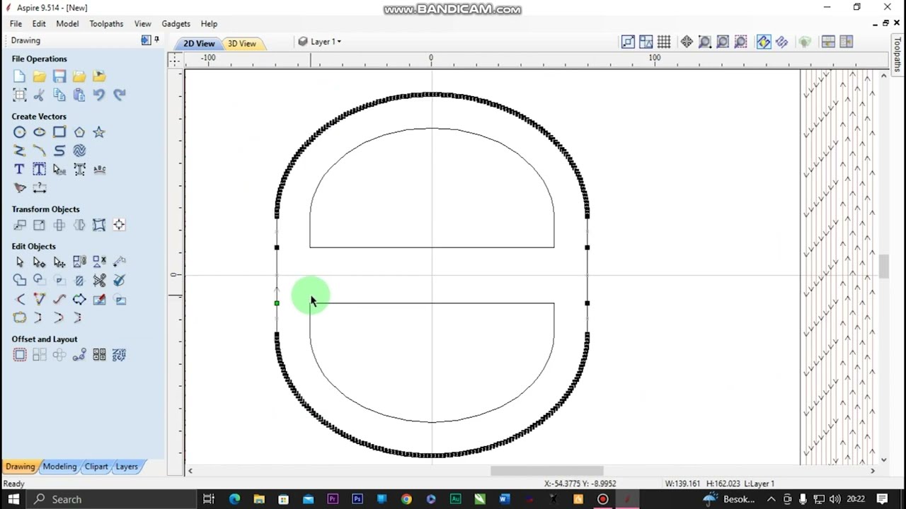 cara membuat desain box linearray ke file GCODE CNC
