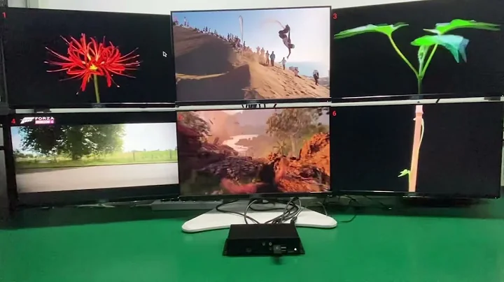 Mekotronics R58-HD RK3588 6 HDMI outputs playing 6 videos independently