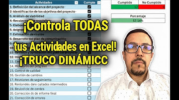 😱 Controla TODAS tus actividades en Excel ¡TRUCO DINÁMICO!