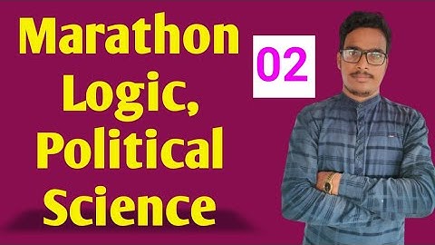 Marathon Class 2 // Logic And Political Science Jitendra Sir