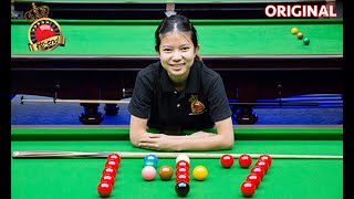 The 1st female snooker player with 147 points (Mink Nutcharut) Original