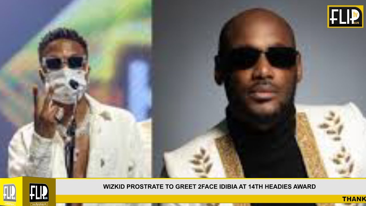 WIZKID PROSTRATE TO GREET 2FACE IDIBIA AT 14TH HEADIES AWARD + IYABO