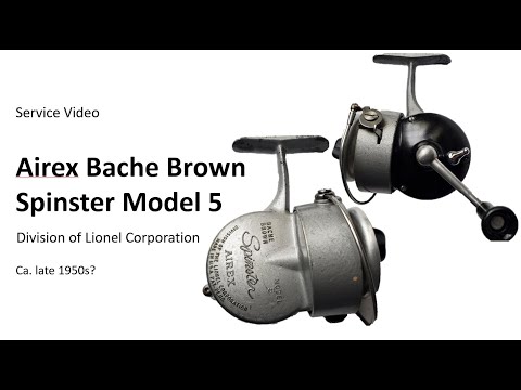 bosch brown spinster fishing reel Bache Brown Spinster Model 5 Spinning Reel Service Video