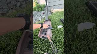 Downspout latches rain gutter holder