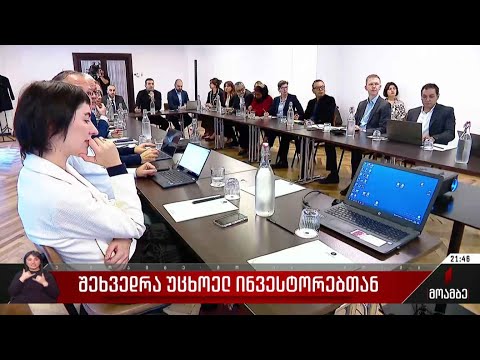 შეხვედრა უცხოელ ინვესტორებთან