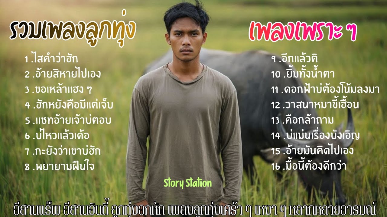 รวมเพลงลูกทุ่ง เพลงเพราะ ๆ เพลงอีสานลูกทุ่งเพราะ ฟังกันยาว ๆ : Story Station