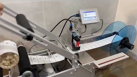 Máy dán nhãn chai tròn kết hợp in date