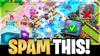 WATCH THIS! BROKEN STRATEGY FOR MASS RAGE AND FREEZE SPELLS IN CLASH OF CLANS | Coc new event army screenshot 1