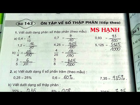 Video Vở Bài Tập Toán 5 Bài 143 Ôn Tập Về Số Thập Phân Tiếp... - YouTube