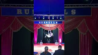 Epic cowgirl Wild West aerial hoop show