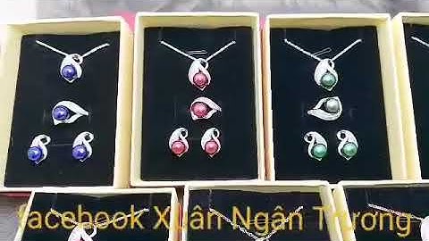 Bộ bạc ngoc trai ngot sang trong quí phái