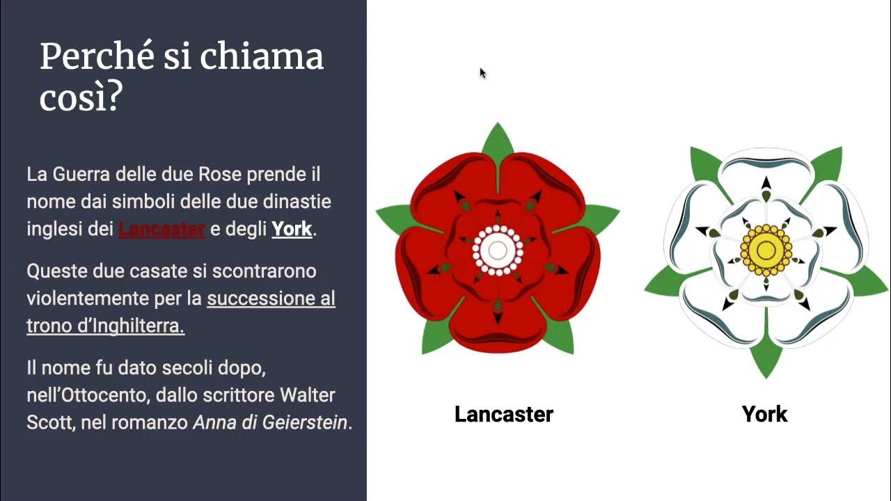 Guerra Delle Due Rose: Riassunto Brevissimo La guerra delle due rose (riassunto con slides) - YouTube