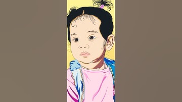 Baby vector art|| infinite design||easy portrait making #art #vector #infinitedesign #shorts #sketch