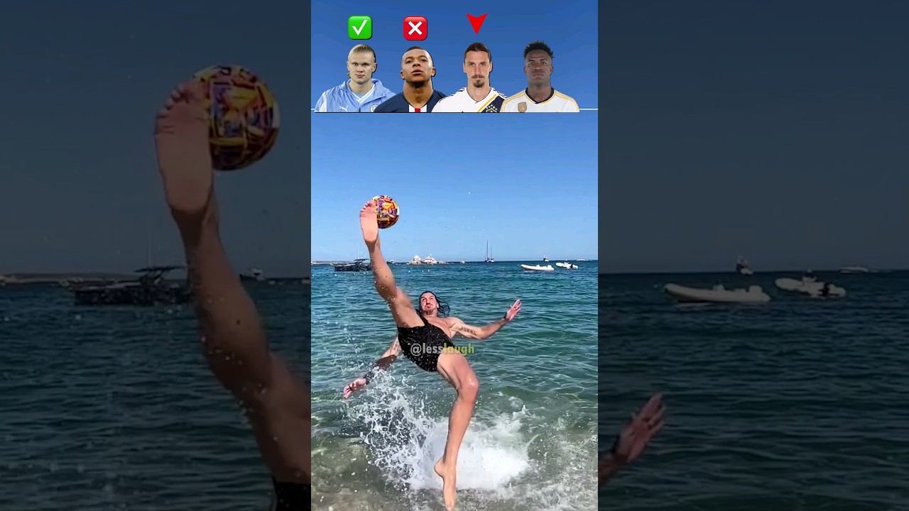 Haaland vs Mbappe vs Zlatan vs Vini jr Bicycle Kick on a Swimming Pool 😯