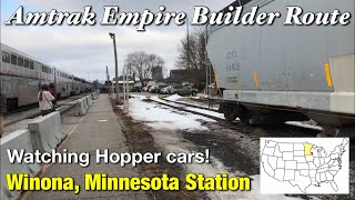  Amtrak Station Empire Builder At Winona Minnesota Station In December 2019