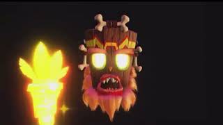 Crash Bandicoot 3 Warped Aku Aku Glitch Shows Up In The Game Over Screen.
