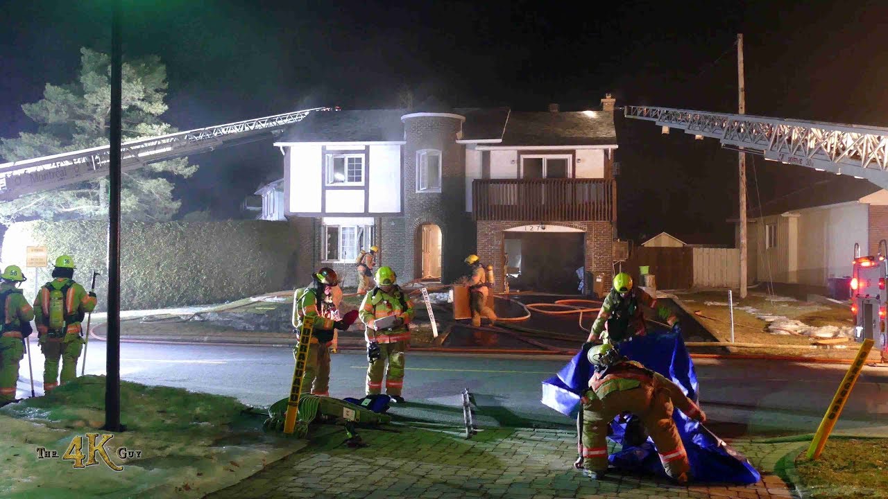 Kirkland: Intervention rapide du SIM / Two story house fire knock down ...