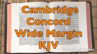 Bible Review: Cambridge KJV Concord Wide Margin