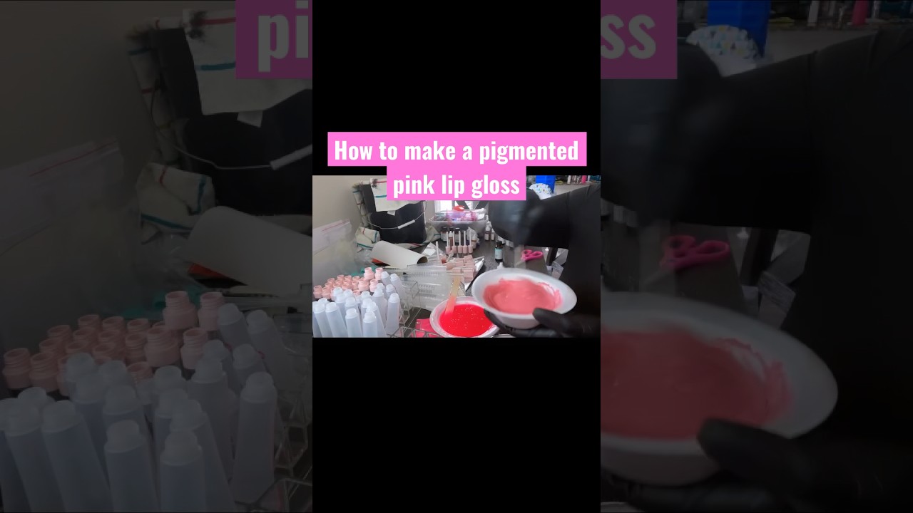 How to make a pigmented pink lip gloss | Beginner Friendly 