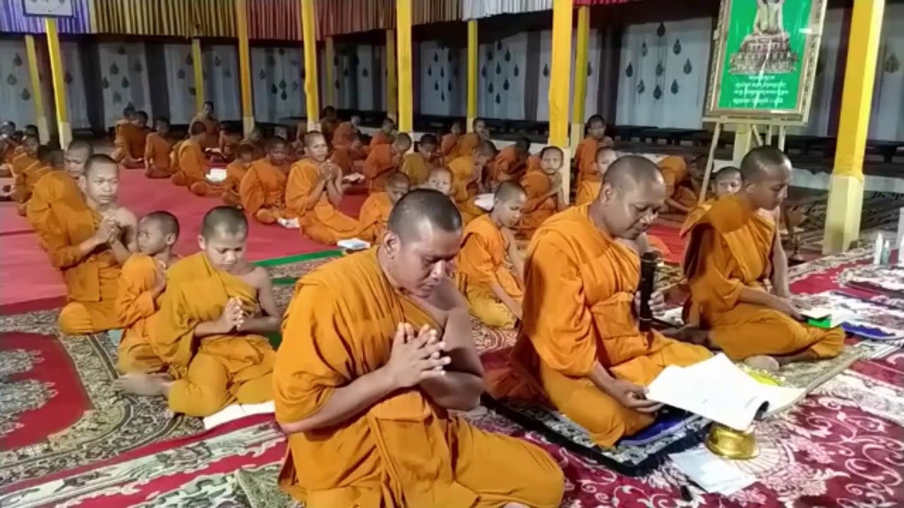 ពីរោះណាស់ជ្រះថ្លាព្រះសង្ឃធ្វើកិច្ចនមស្ការ - Dhamma Education - YouTube