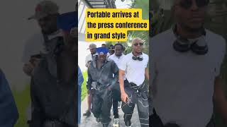 WATCH LIVE: Portable arrives at the press conference in grand style