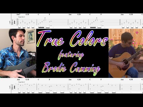 True Colors from the Movie "Trolls" (Fingerstyle Guit) - Justin Timberlake and Anna Kendrick