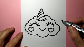 Draw a cloud unicorn, very simple ...