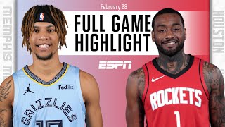 Memphis Grizzlies beat Houston Rockets by team-record 49 points [FULL GAME HIGHLIGHTS] | NBA on ESPN