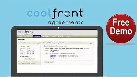 Coolfront Agreements - Helps HVAC Contractors to Manage their Maintenance Agreement Customers