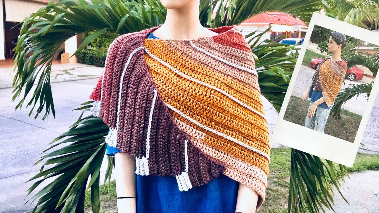 Crochet Dragon Tail and Leaves Shawl YouTube