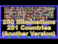 [Another version] 250 times eliminations & 251 countries marble race in Algodoo | Marble Factory