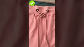 Instructions to style tie hoodie rope | Design strings #hoodie #tie #shorts