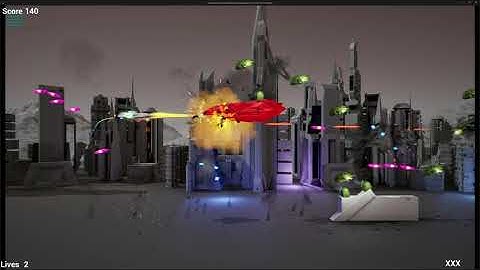 UE5 Shmup Dev 32 - Readability Test With lots of smoke.