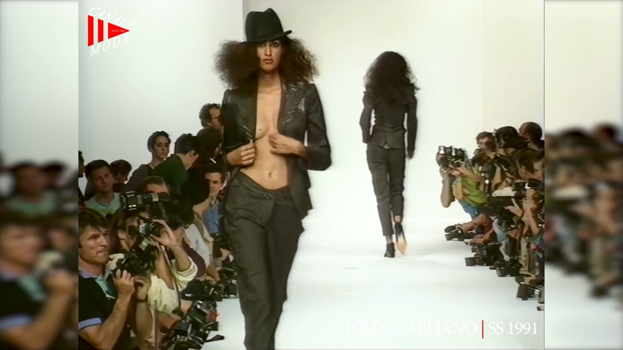 Джон Гальяно, весна-лето 1991, Париж, 4K - Canale Moda